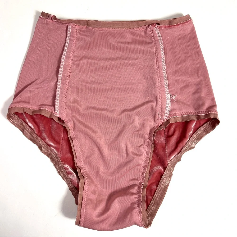 Unique K.S. Garner Velvet Bloomers Pink Velvet Red Trim - Picture 9 of 15